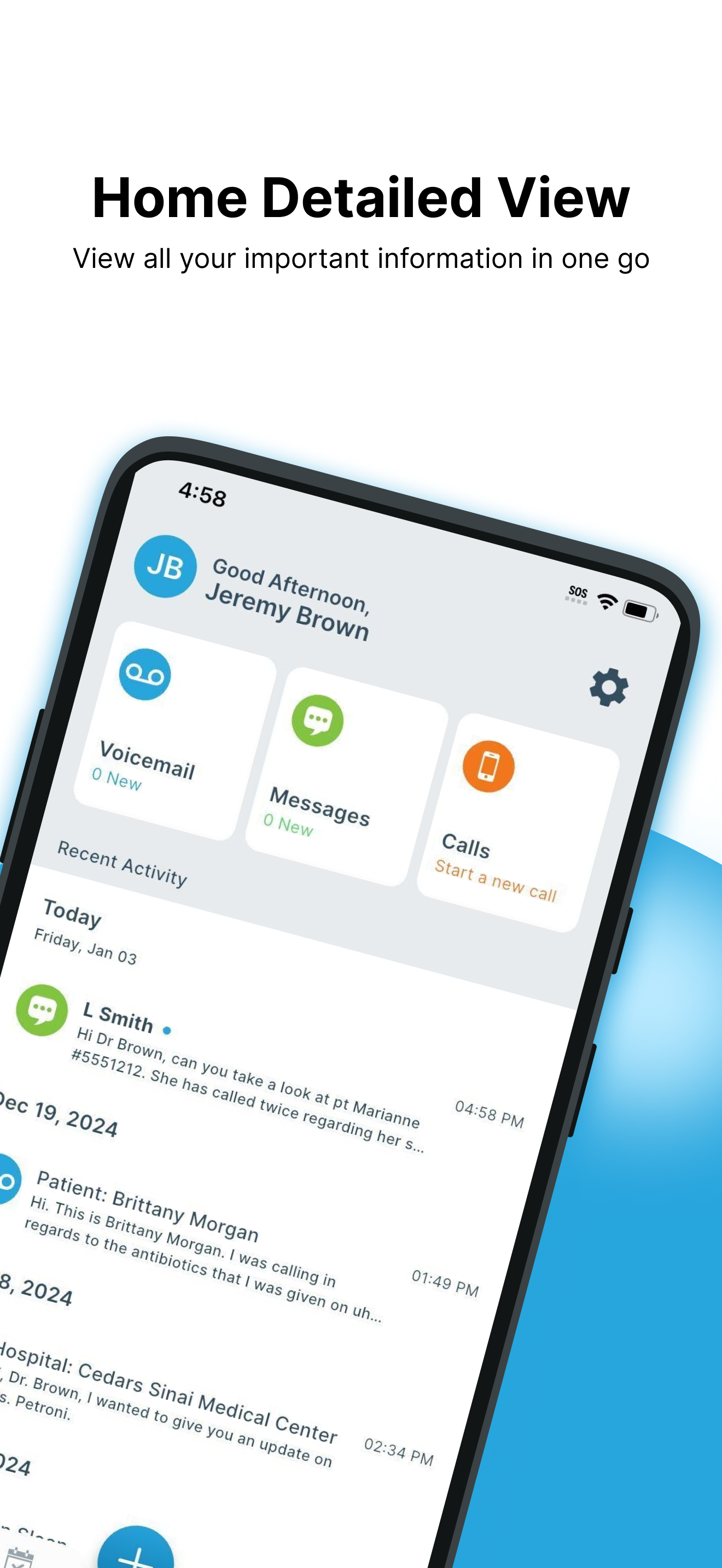 Doctoc — Home Dashboard